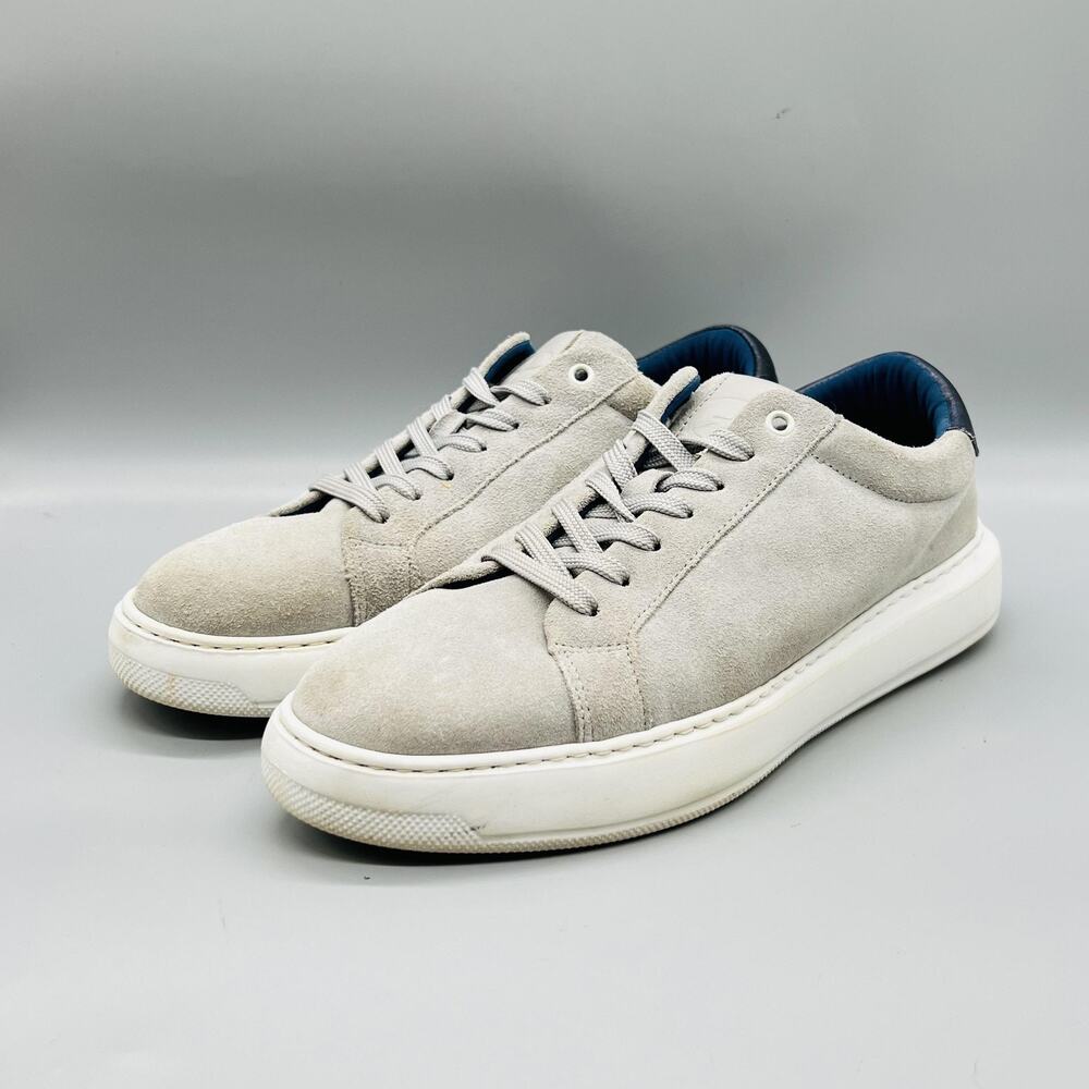G Brown Shoes Mens 9.5 Gray Suede Puff RG-01 Low Top Casual Sneakers Comfort - Picture 3 of 11